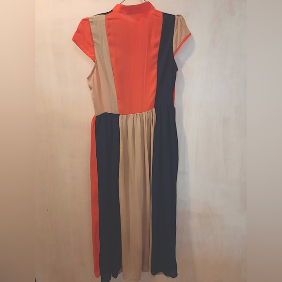 Multicolored Block A Line Dress - Picture 3 of 3